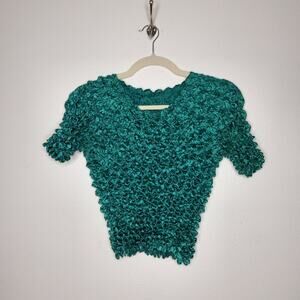 Vintage y2k Mermaid Nature Art Fairy Whimsy Popcorn Shirt One Size Top